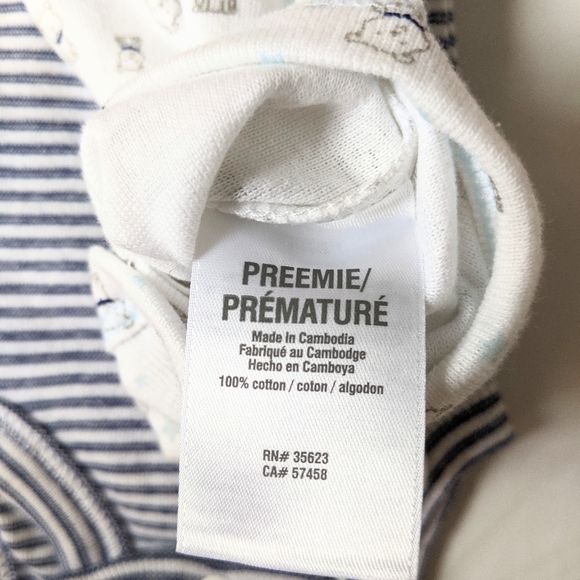 NEW with Tags Carter's Precious First 3 PC Preemie Bodysuits - Picture 9 of 14